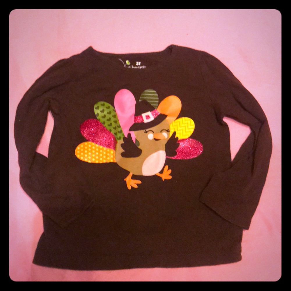 Turkey LS shirt - girls 3T